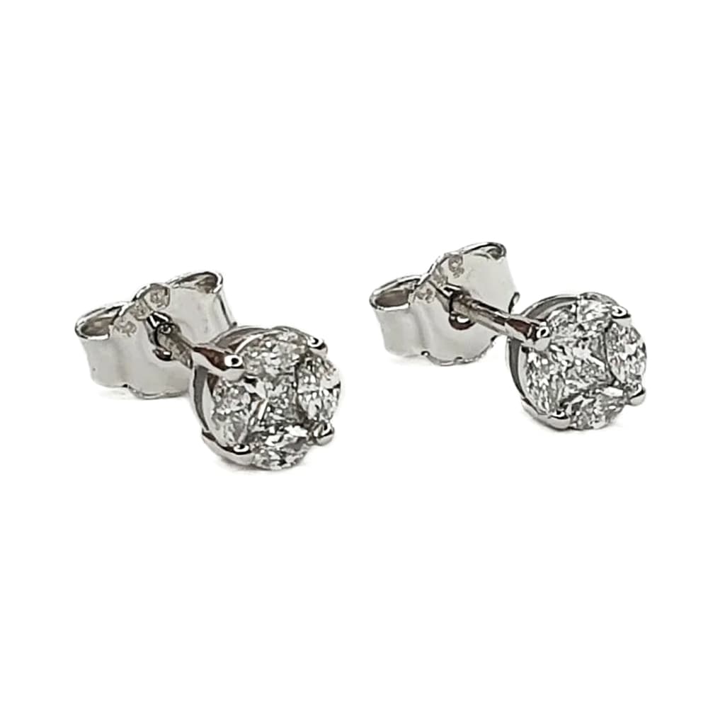 Обеци с диаманти 0,38 карата с винт закопчаване