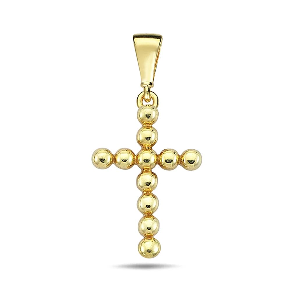 Висулка кръстче от жълто злато 14 к.