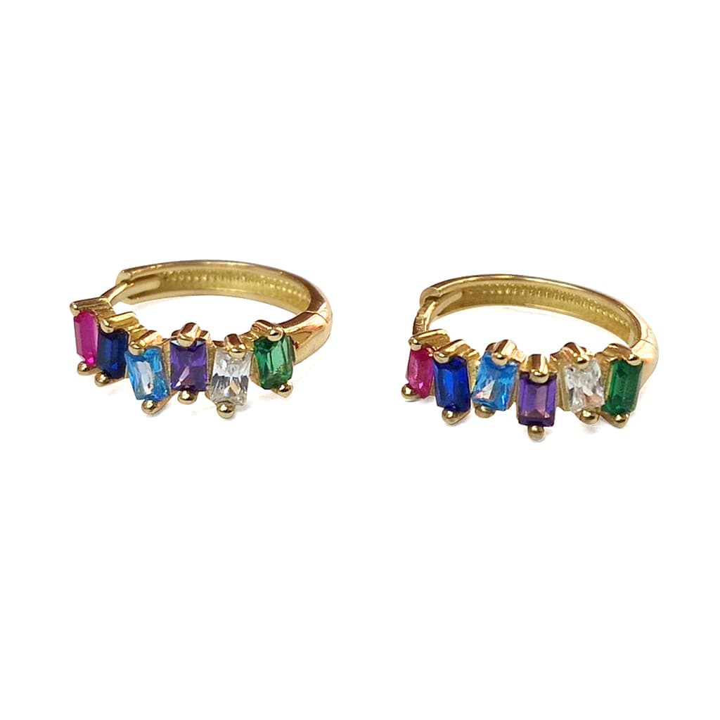 Obeczi S Czvetni Kamani Ot Zhalto Zlato 14 K