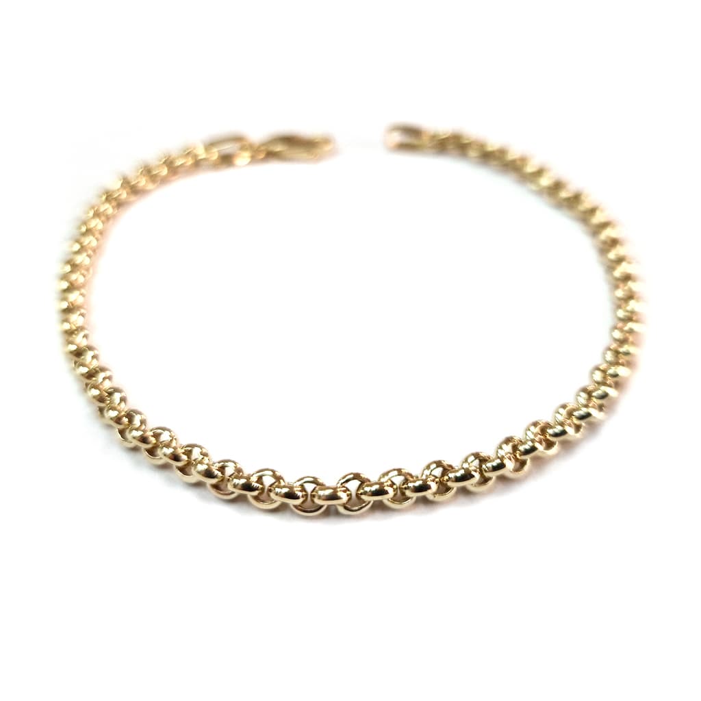 Класическа гривна от жълто злато 14 карата