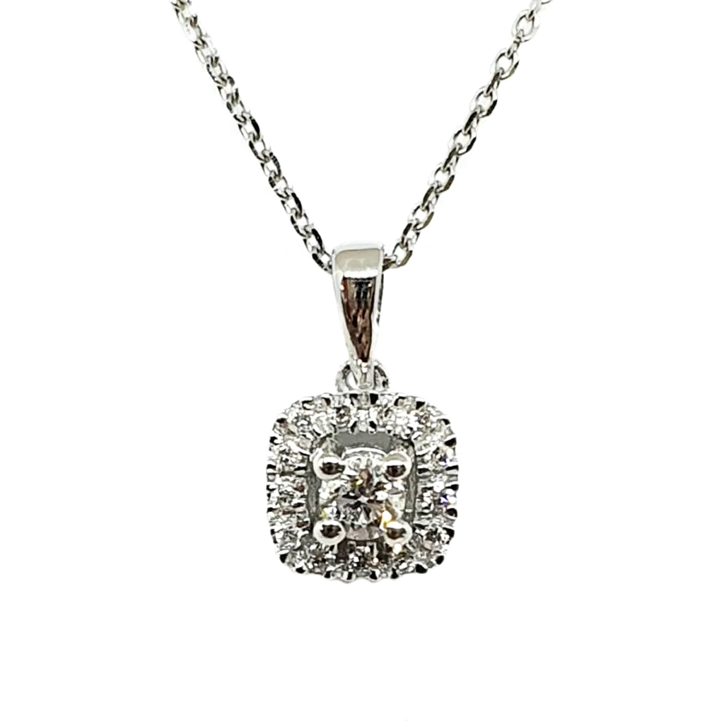 Diamanteno Kolie V Kvadratna Forma 015 K