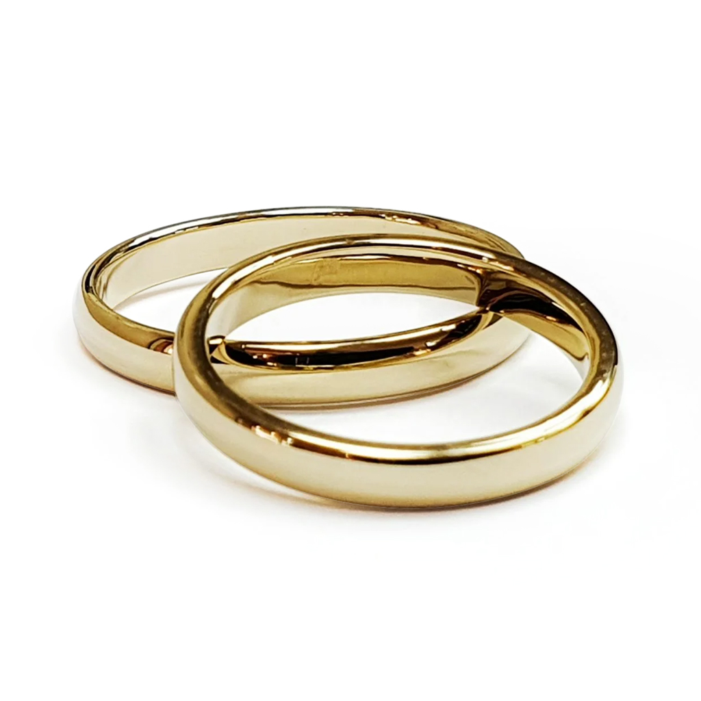 Komplekt Brachni Halki Ot Zhalto Zlato 14 K 2