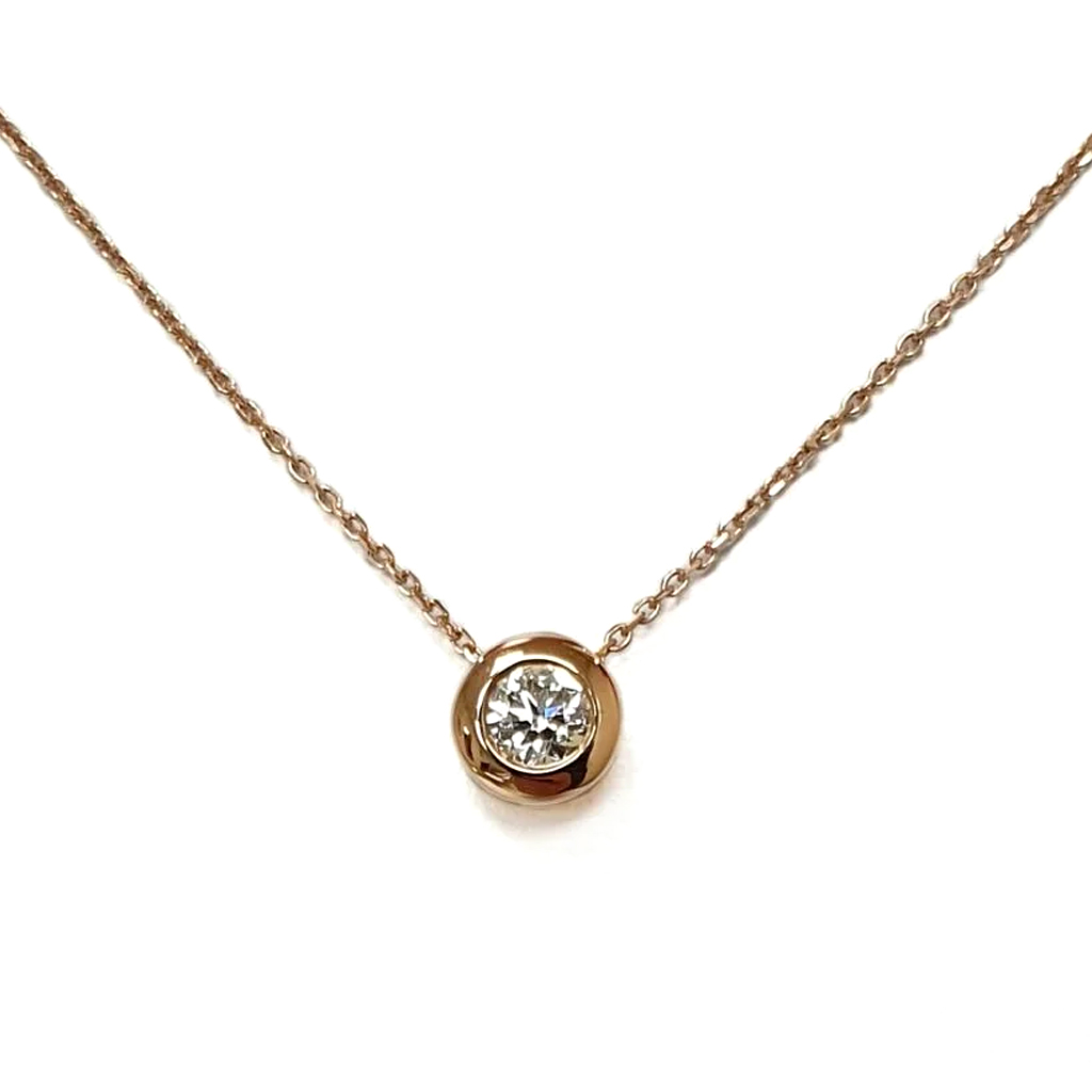 Kolie Zhalto Zlato S Kragla Visulka S Diamant 021 K