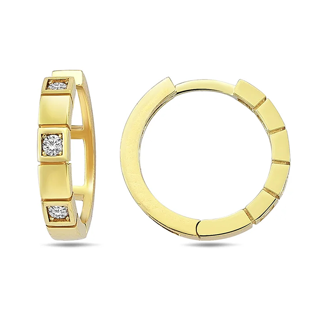 Damski Obeczi Halki Ot Zhalto Zlato 14 K I Tri Kamaka Czirkoni