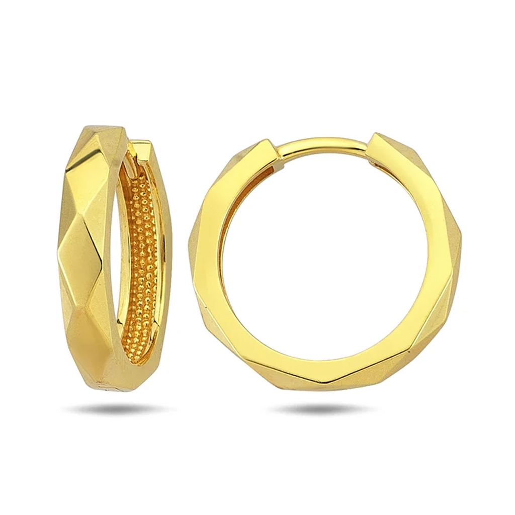 Damski Obeczi Relefni Halki Ot Zhalto Zlato 14 Karata