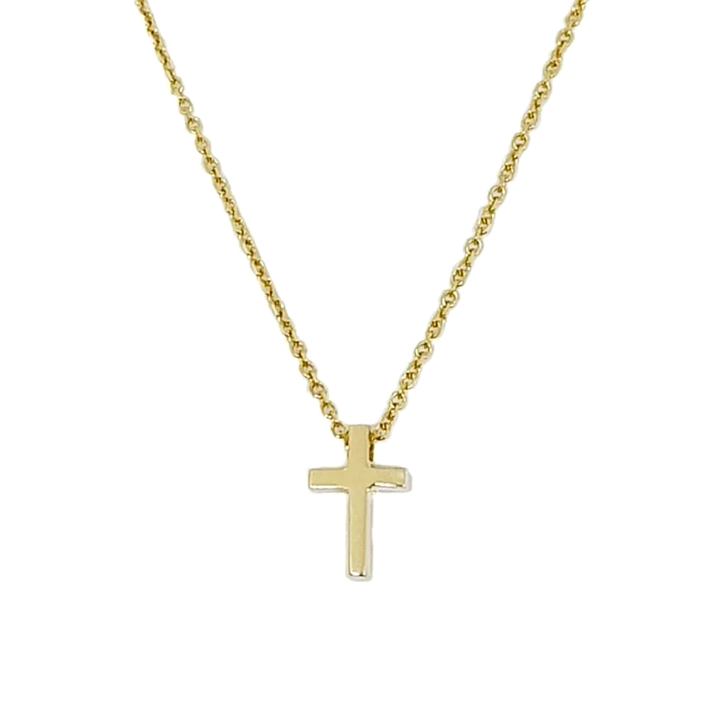 Kolie S Visulka Krastche Ot Zhalto Zlato 14k Verizhka Tip Klasicheska Pletka