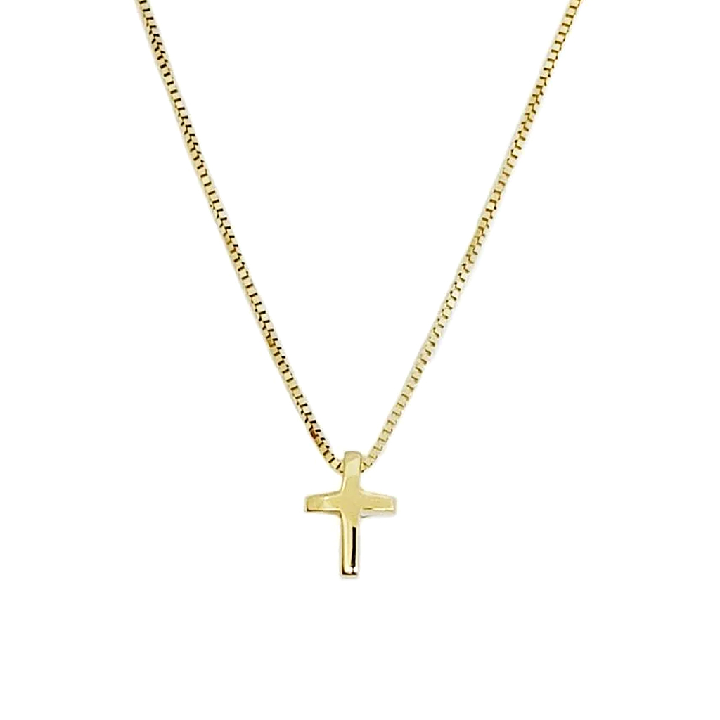 Kolie Tip Veneczianska Pletka S Visulka Krastche Ot Zhalto Zlato 14k