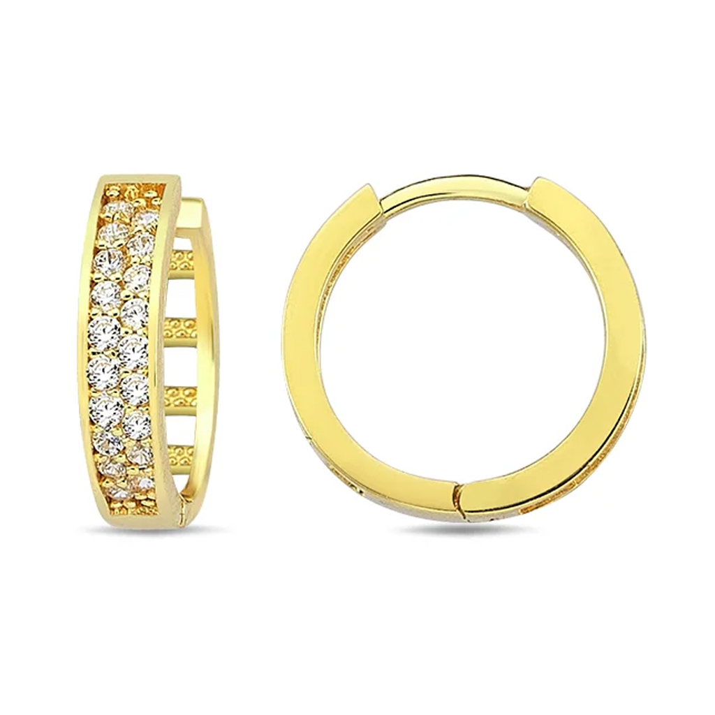 Obeczi Halki S Dva Reda Ot Czirkoni Ot Zhalto Zlato 14 K 183 Gr