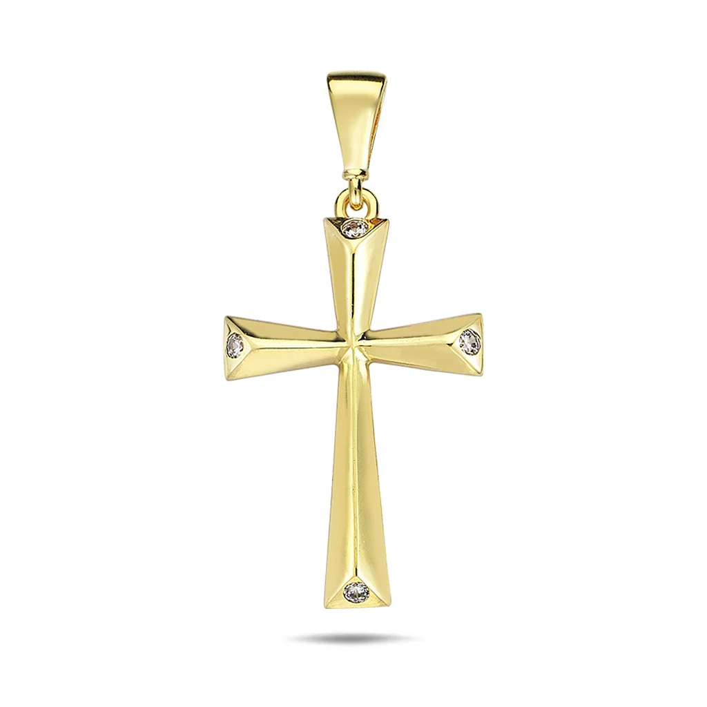 Visulka Krast Ot Zhalto Zlato 14 K I Czirkoni