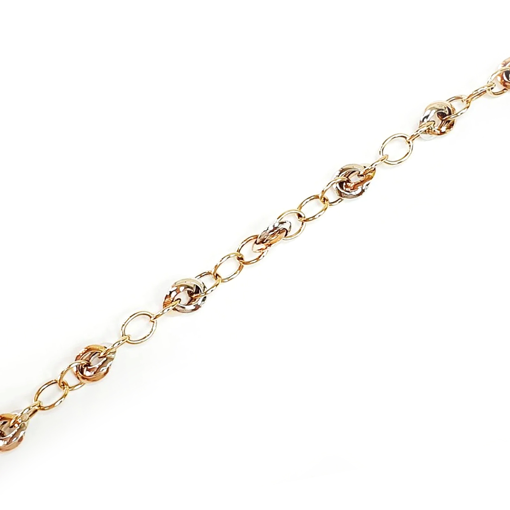 Zlatna Grivna Ot Zhalto Byalo I Rozovo Zlato 14 K 2