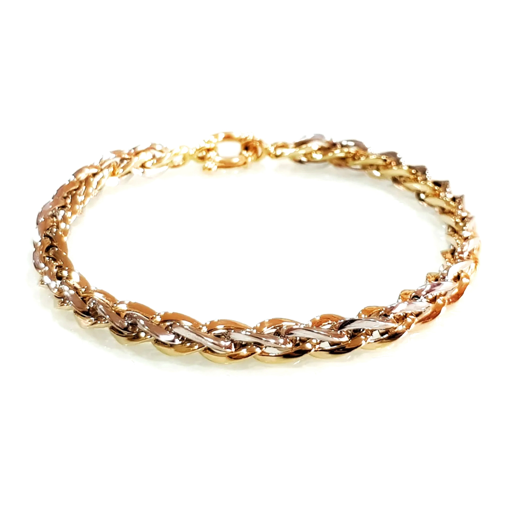 Zlatna Grivna Ot Zhalto I Byalo Zlato 14 Karata