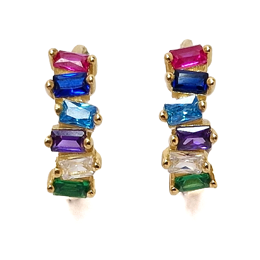 Obeczi S Czvetni Kamani Ot Zhalto Zlato 14 K