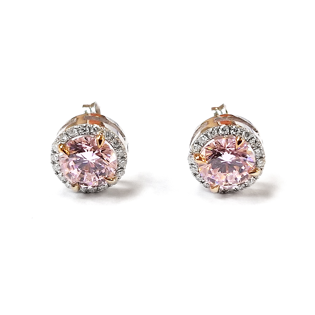 Obeczi S Rozov Topaz I Diamanti Ot Byalo Zlato 14 K 2