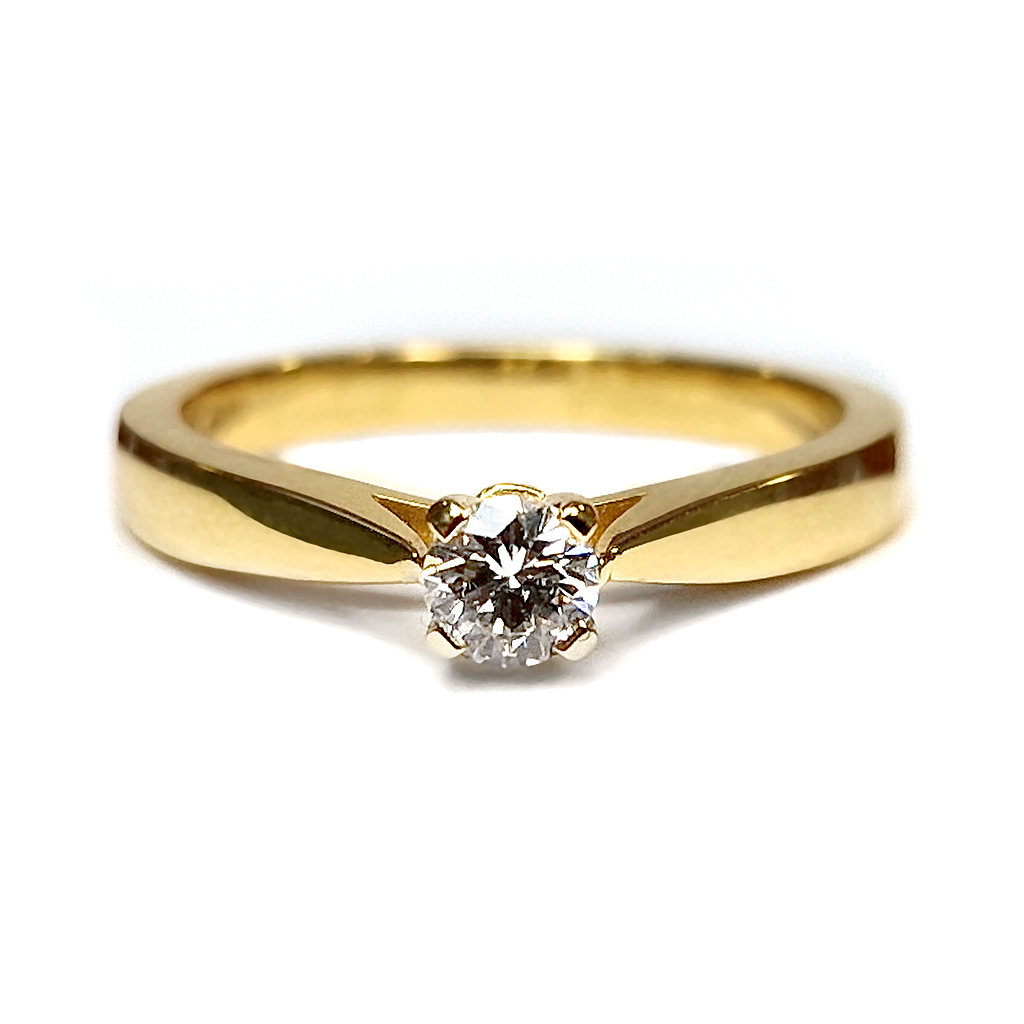 Damski Prasten Ot Zhalto Zlato 18 Karata S Diamant 022 Karata 2