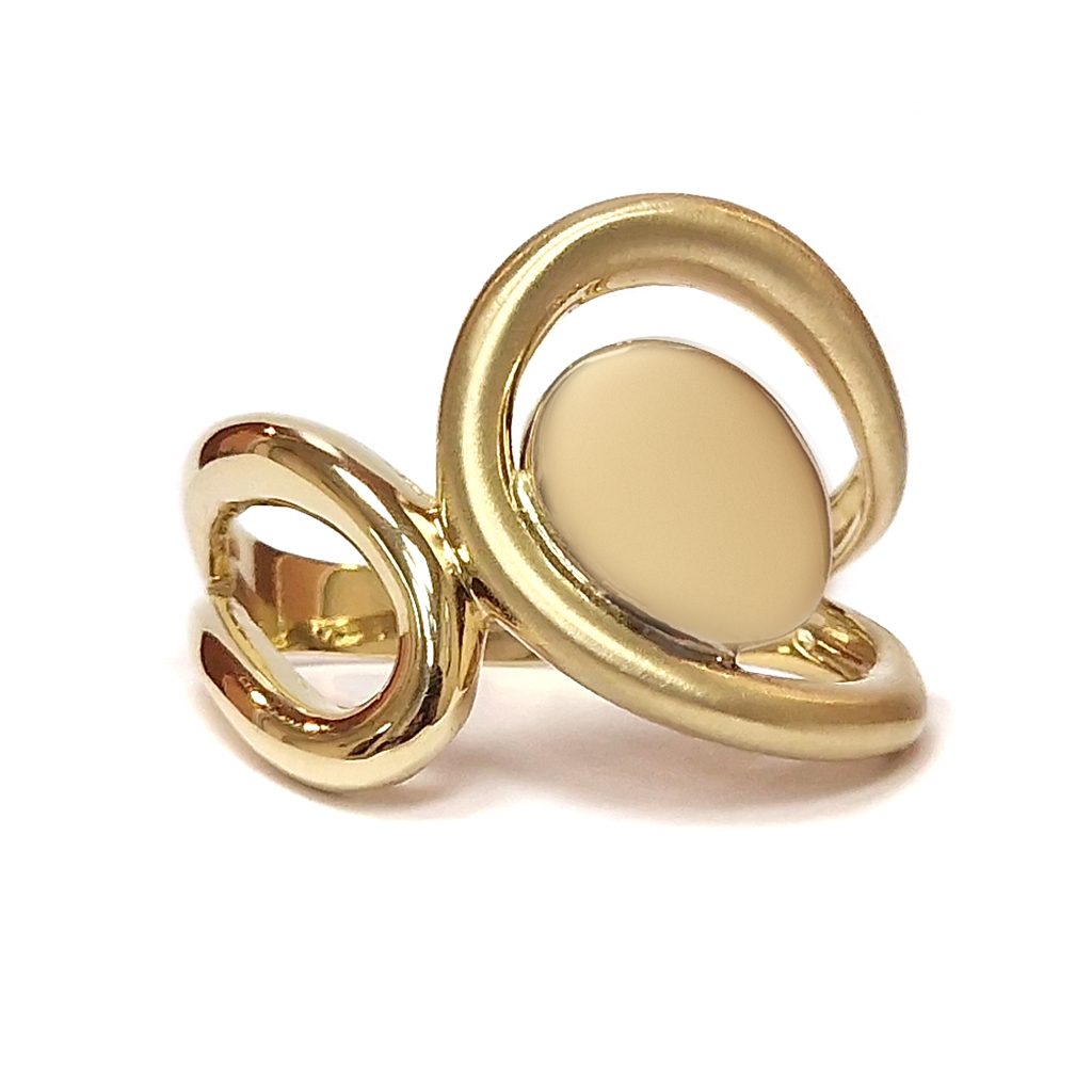 Damski Prasten Ot Zhalto Zlato 14 Karata Nesimetrichen 3