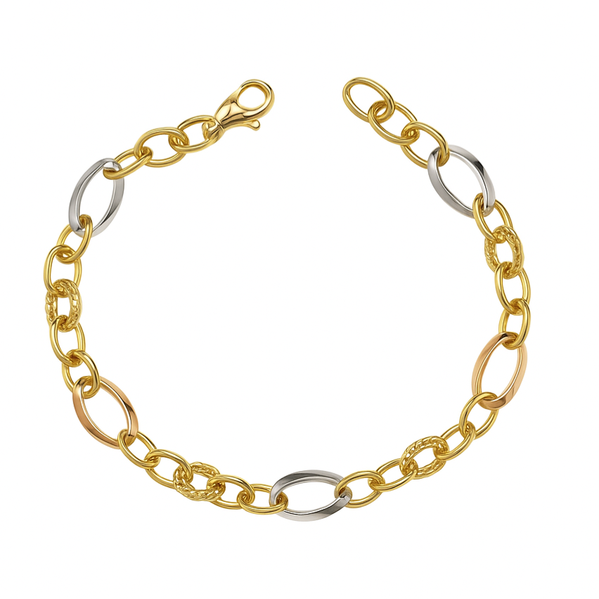 Елегантна дамска гривна в три цвята