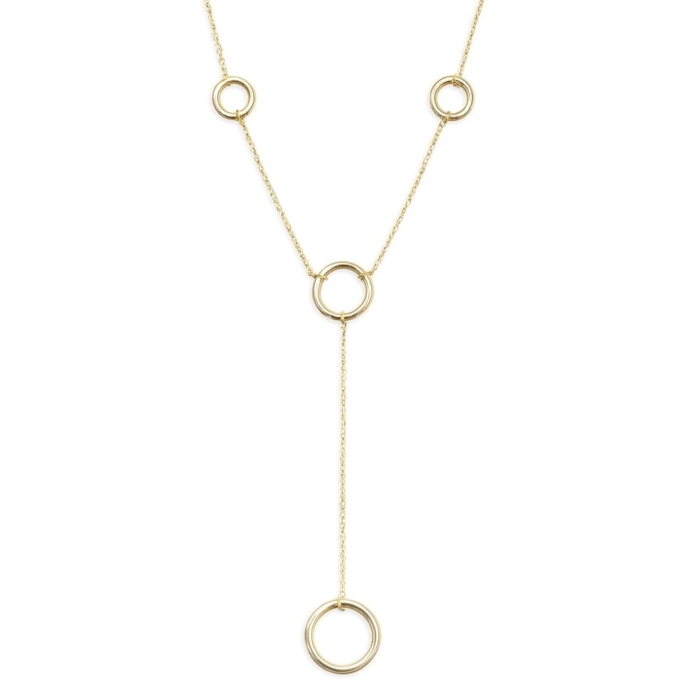 Златно дамско колие с кръгове