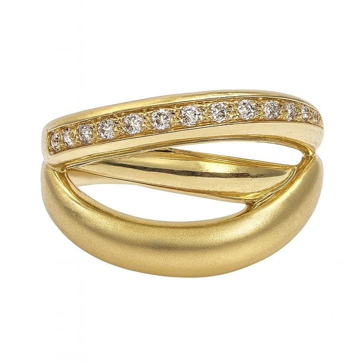 Дамски пръстен 14 карата с цирконий