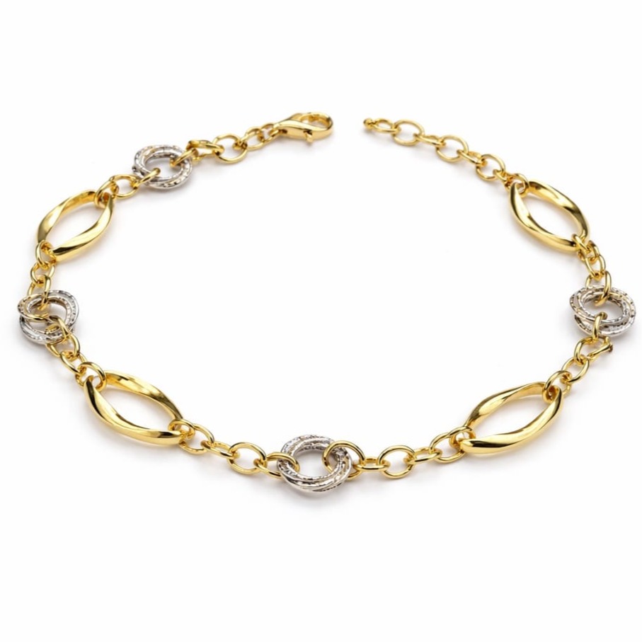 Златна гривна 14 карата с елегантна плетка