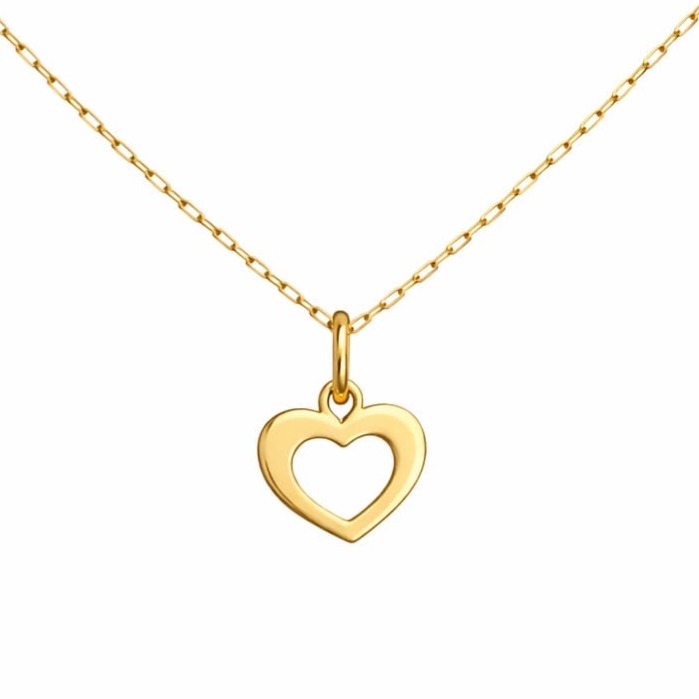 нежно колие със сърце